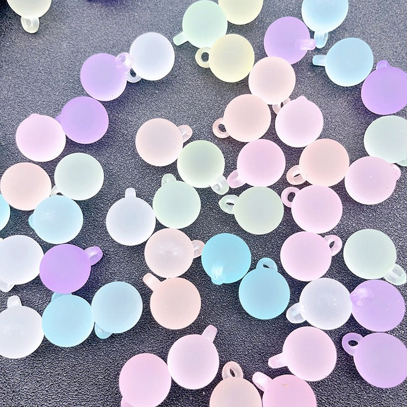 FS0347- 16Mm Transparent Frosted Hanging Hole Car Hanging Beads