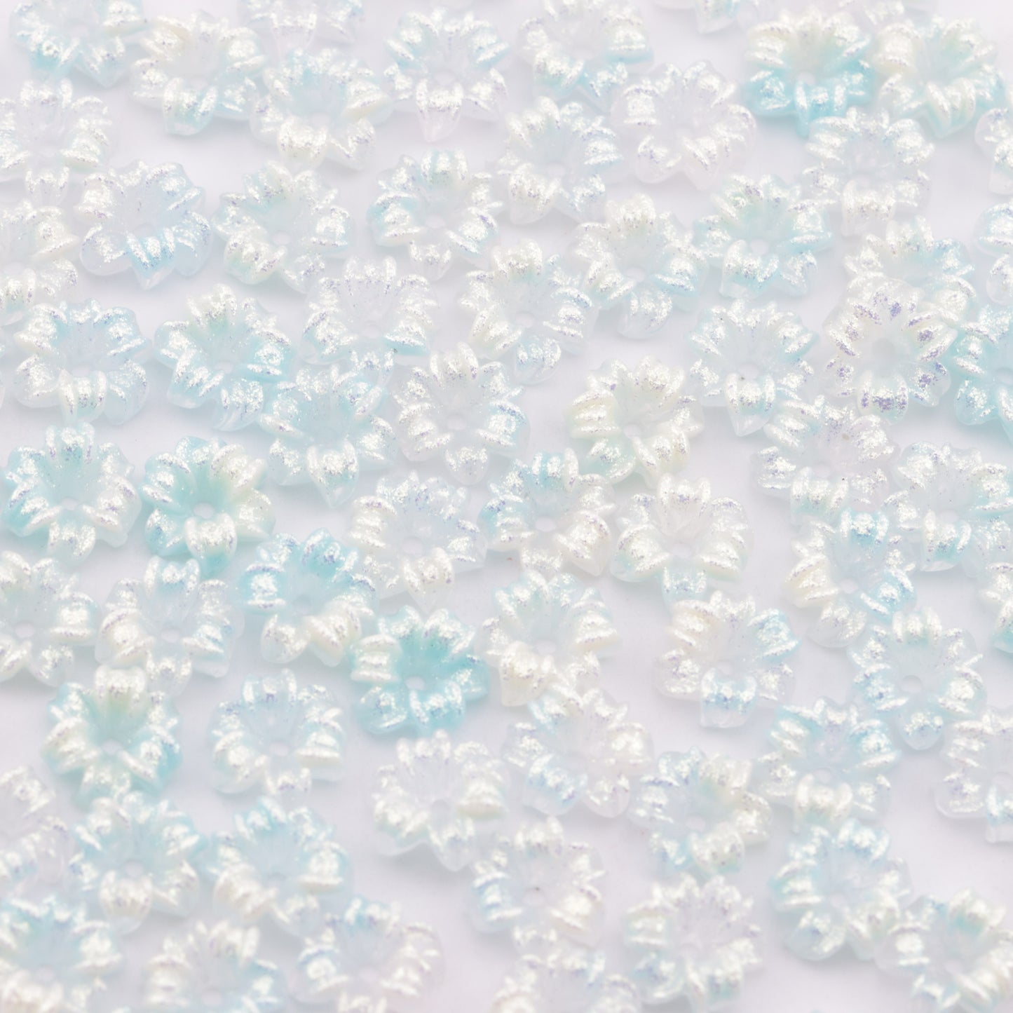 FS5173- 10mm Soft Flower Charms Narcissus Soft Flowers With Holes Luminous Glow
