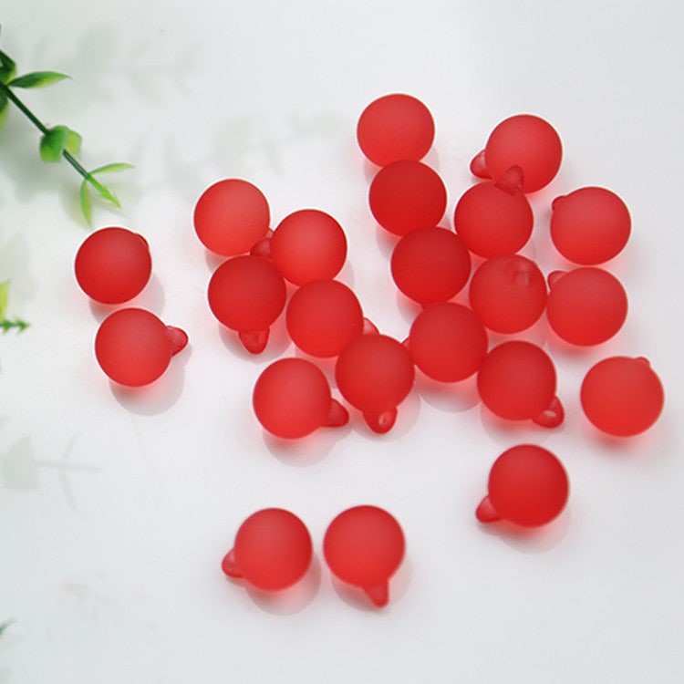 FS0347- 16Mm Transparent Frosted Hanging Hole Car Hanging Beads