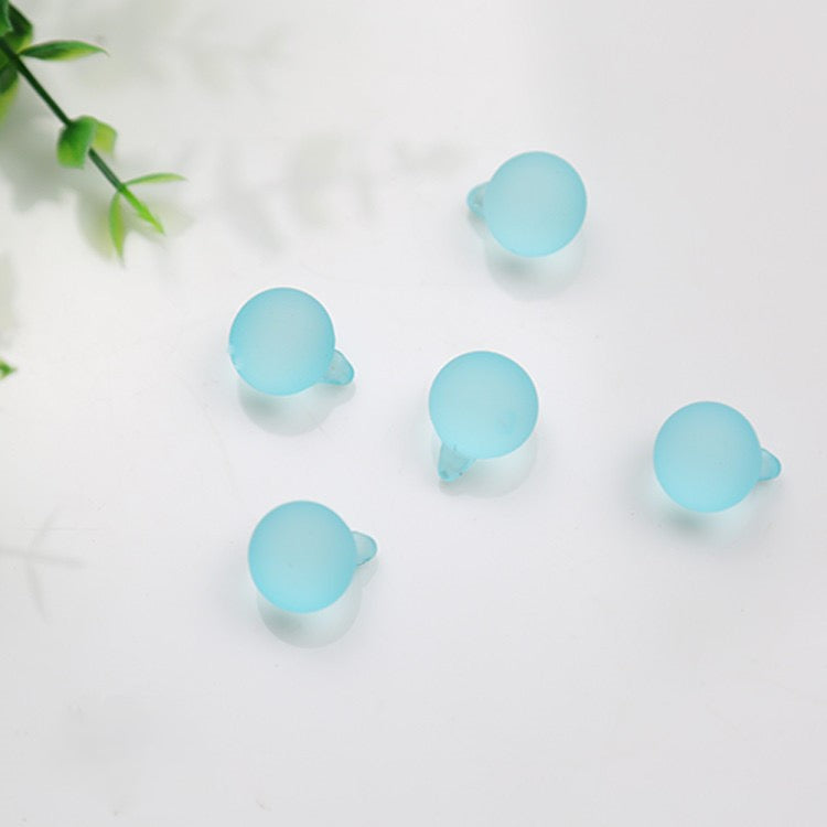 FS0347- 16Mm Transparent Frosted Hanging Hole Car Hanging Beads