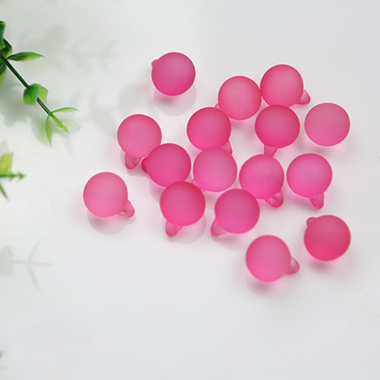 FS0347- 16Mm Transparent Frosted Hanging Hole Car Hanging Beads