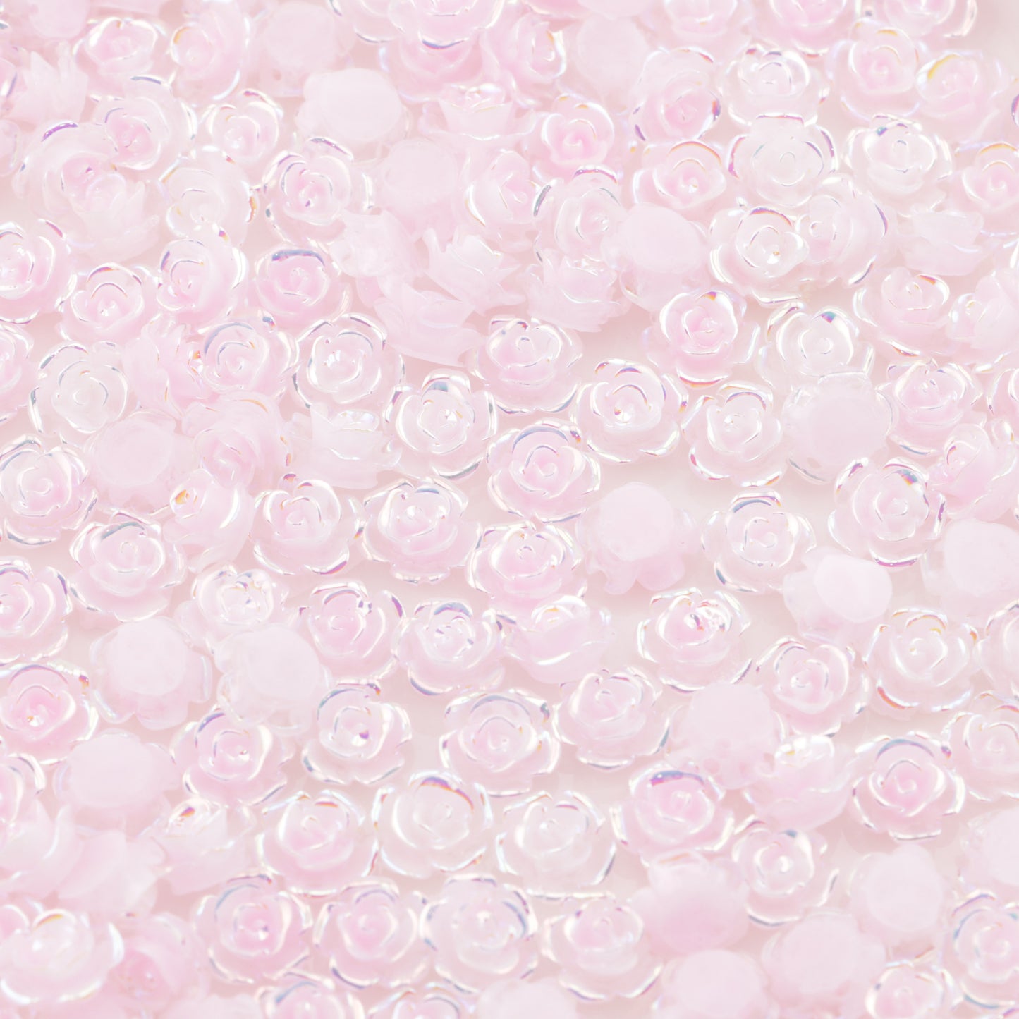 FS3769- 8mm UV Gold Foil Flower Charms Gold Foil Rose Flowers