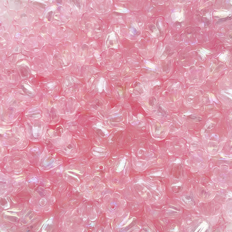 FS2408- 8*10MM Size Clear Valley Of Lilly Flower For Making Car Hanger