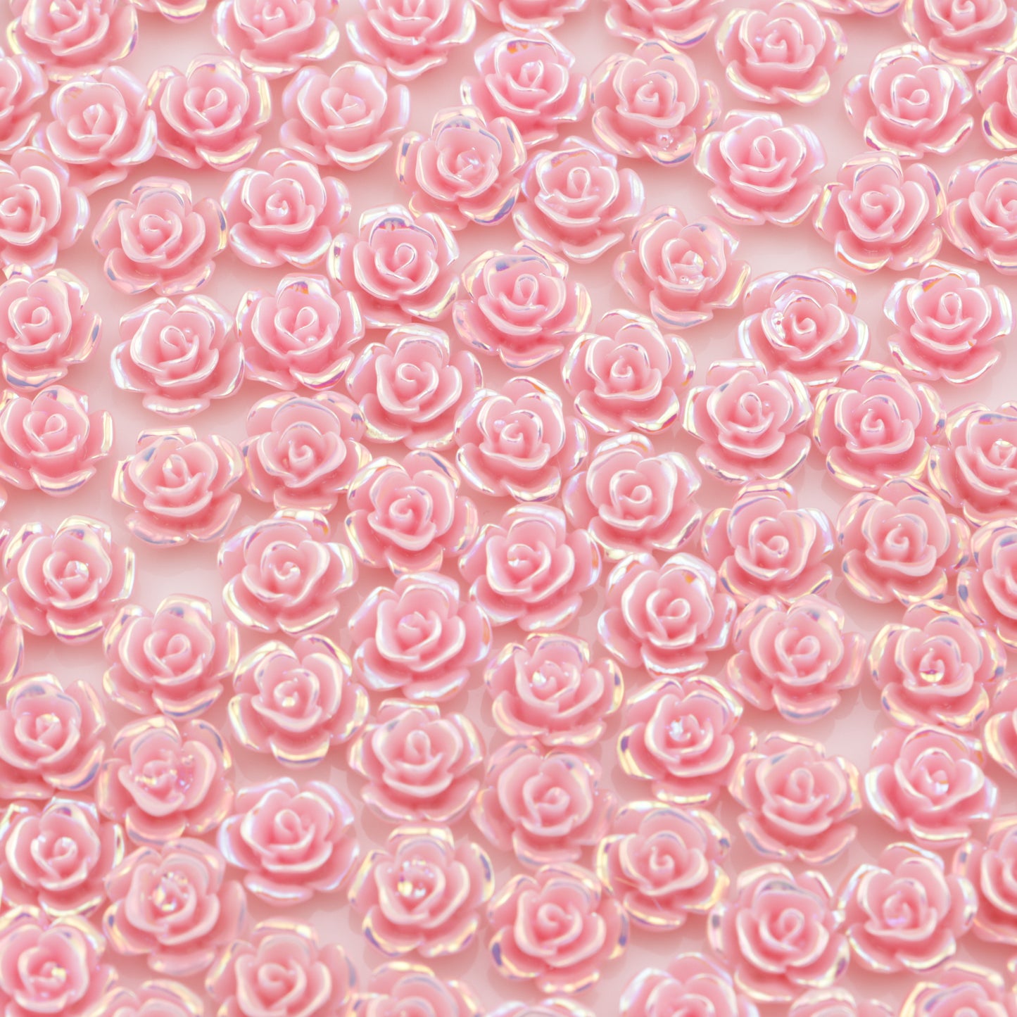 FS3603- 10mm Black White UV Rose Flower Charms Roses