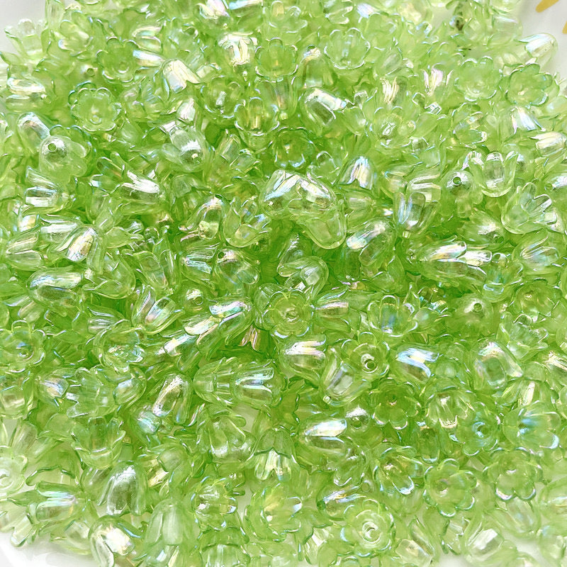 FS2408- 8*10MM Size Clear Valley Of Lilly Flower For Making Car Hanger