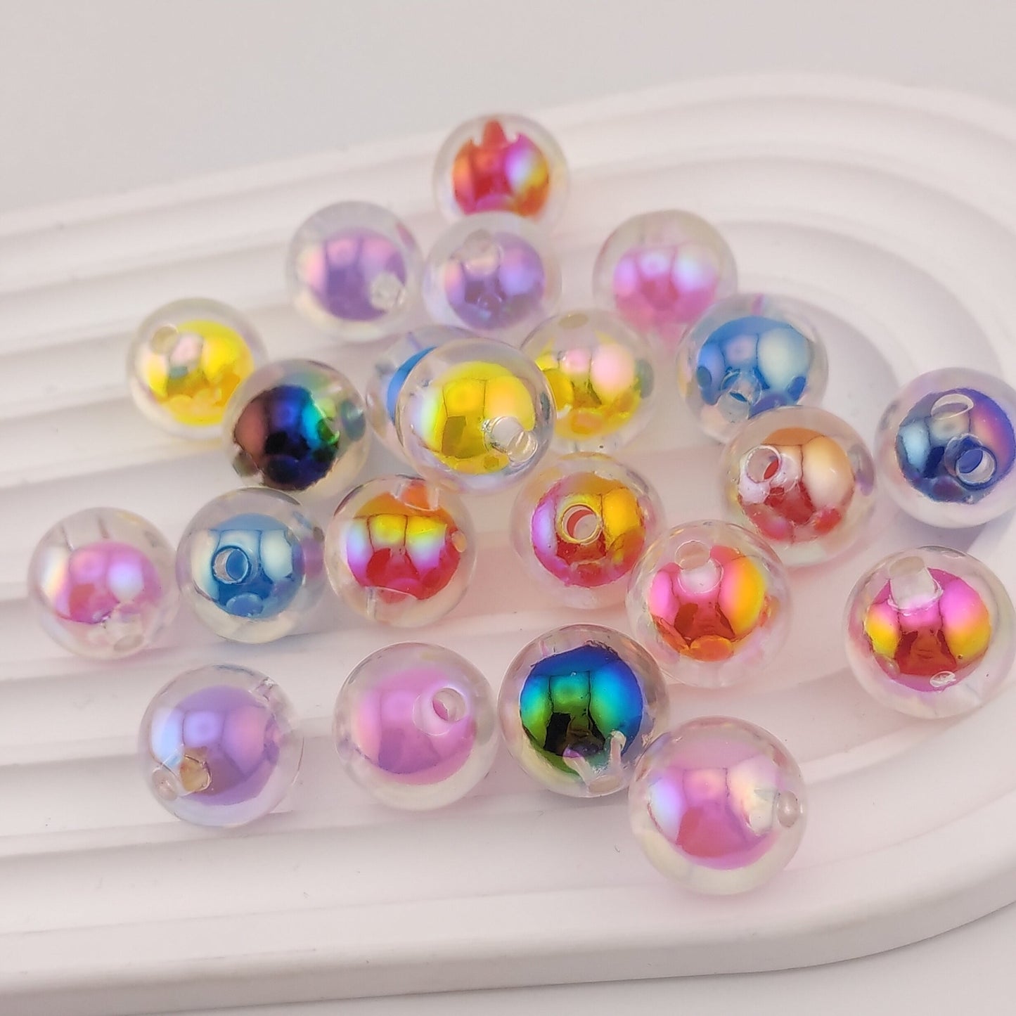 FS0589- 16mm UV Beads In Beads (Beads Inside Beads)