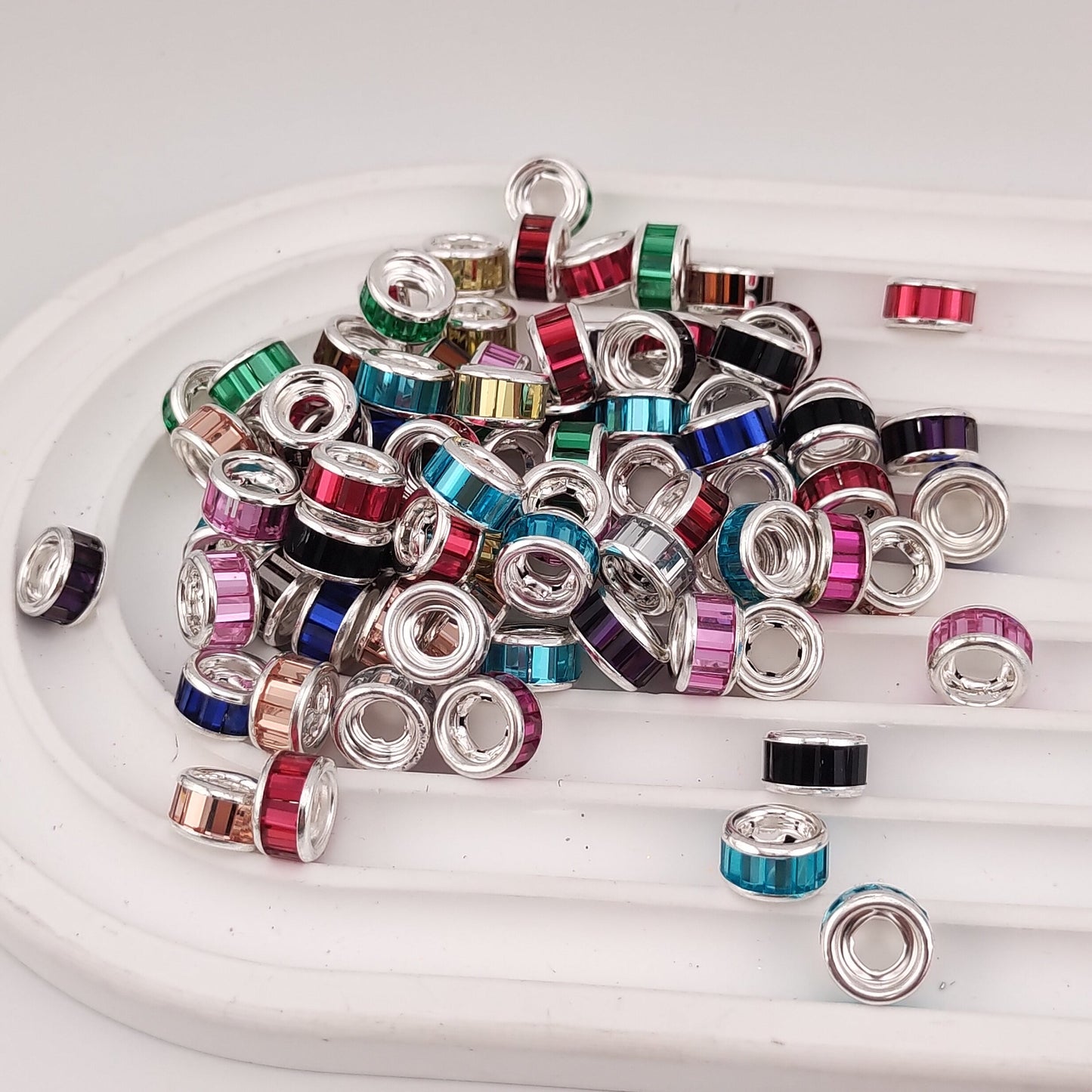 FS1106- 9Mm Colorful Small Spacer Beads