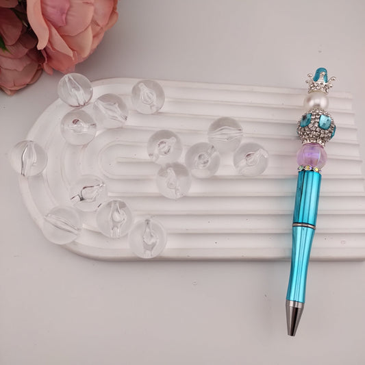 FS1207- 20mm Round Based Beads Transparent Round Bottom Beads