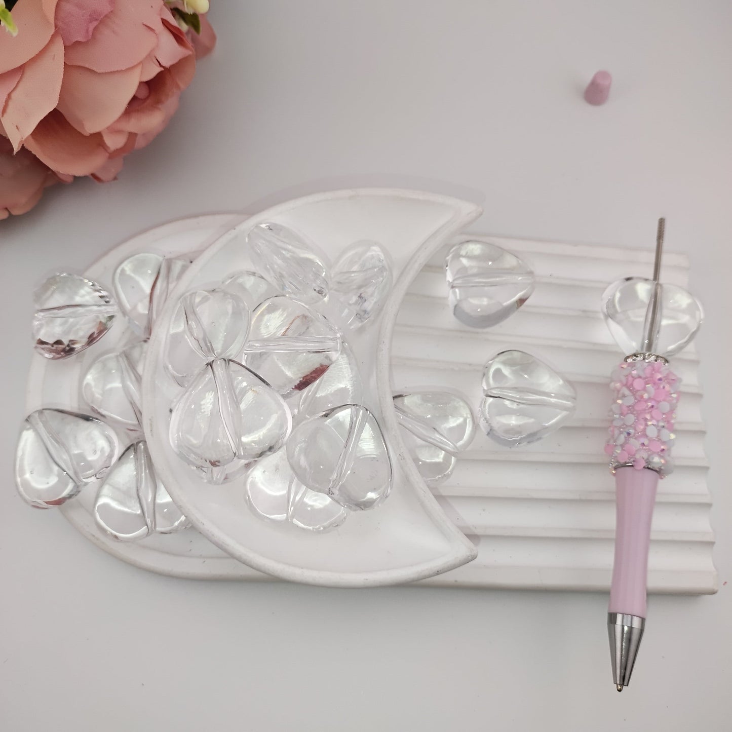 FS0621- 26mm Smooth Heart-Shaped Base Beads 15Mm Thick
