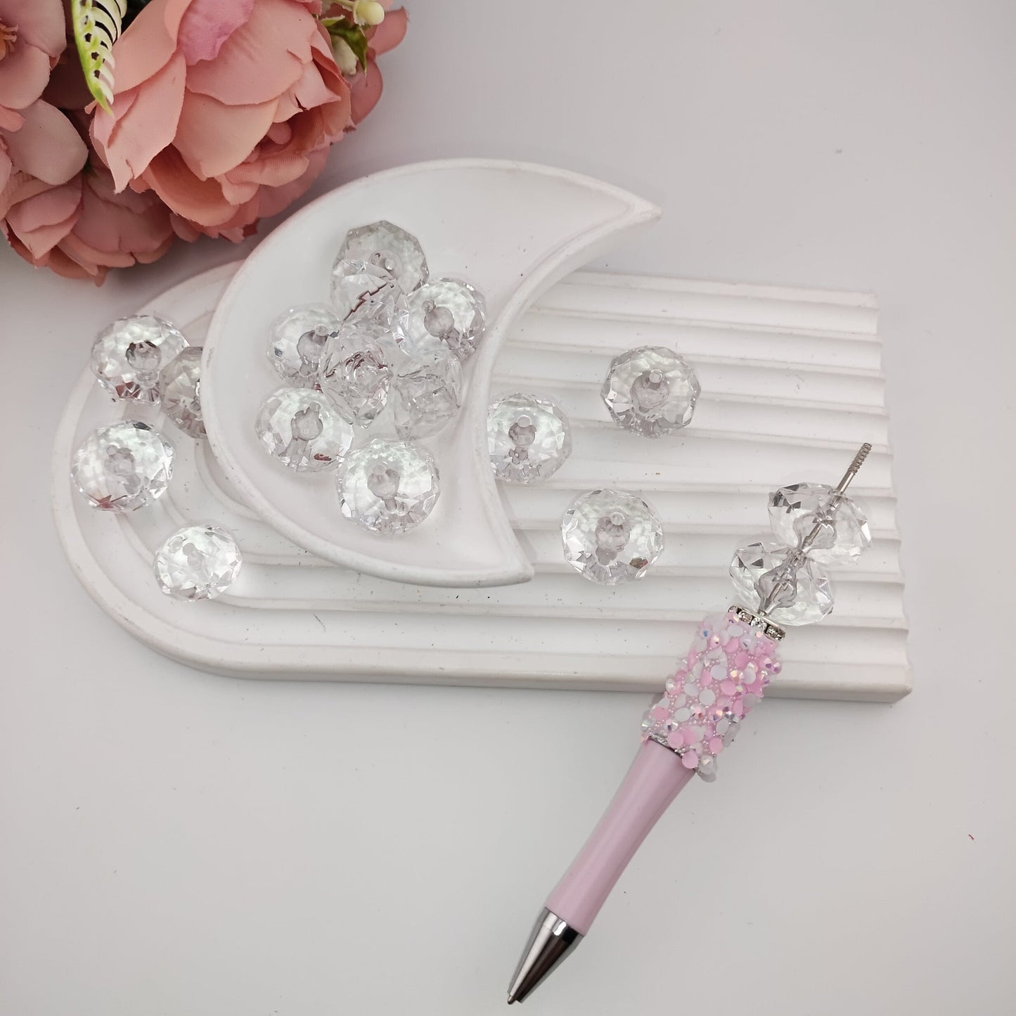 FS0611- 22MM Octagonal Base Beads 15MM Thickness Fit For Beadable Pens