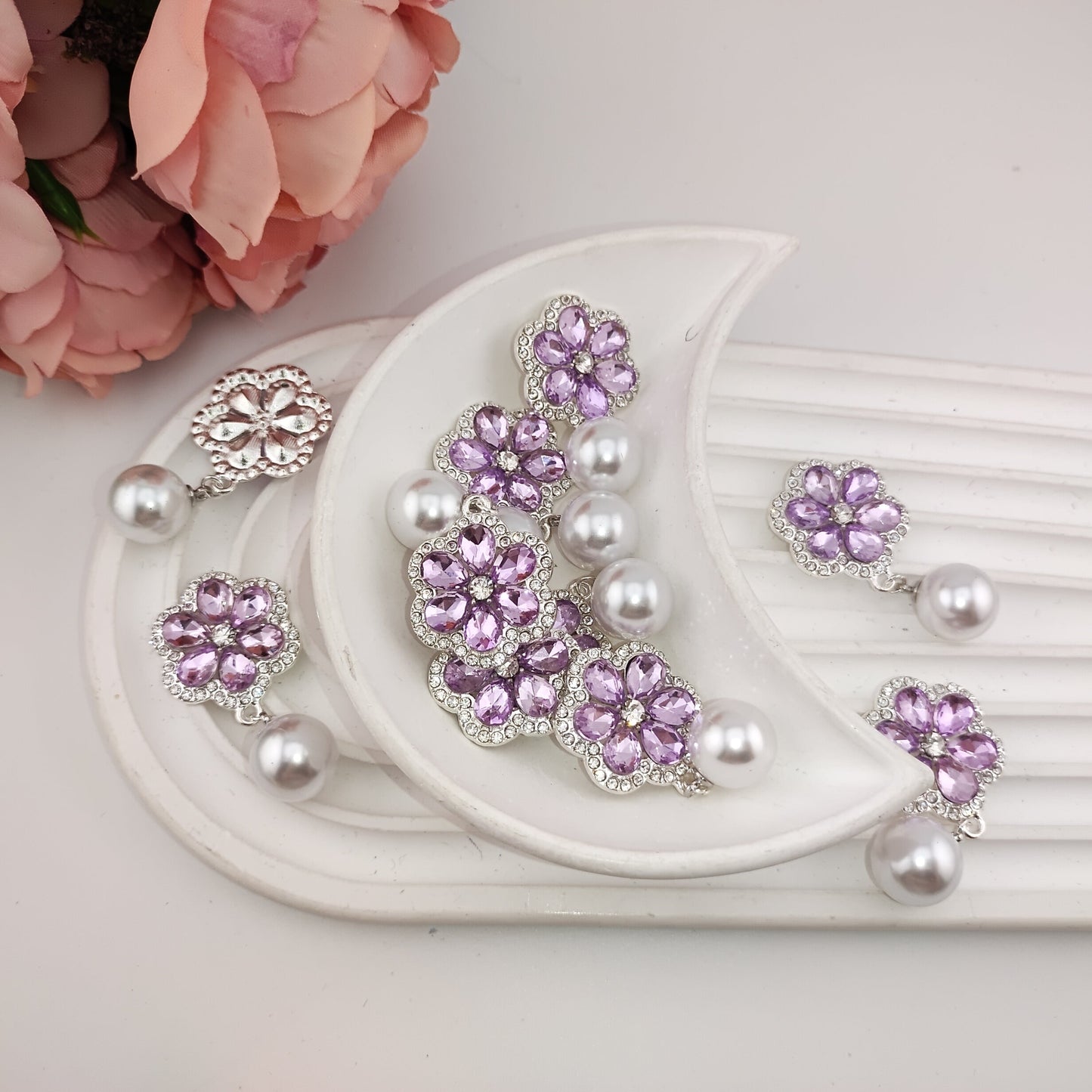 FS0653- 34mm Five - petal Flower (Small Flower) Alloy Patch 34mm