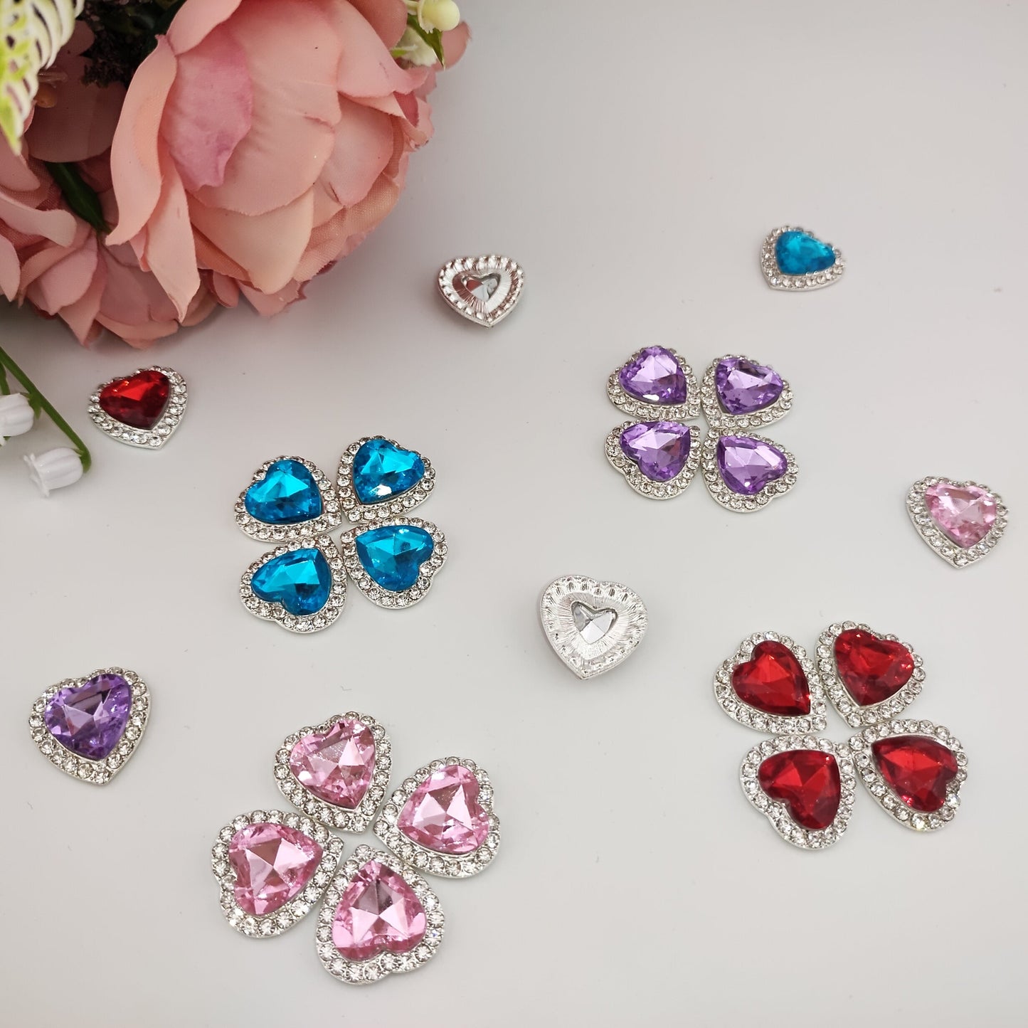 FS0643- 20Mm Heart Charms Love - shaped Alloy Patches