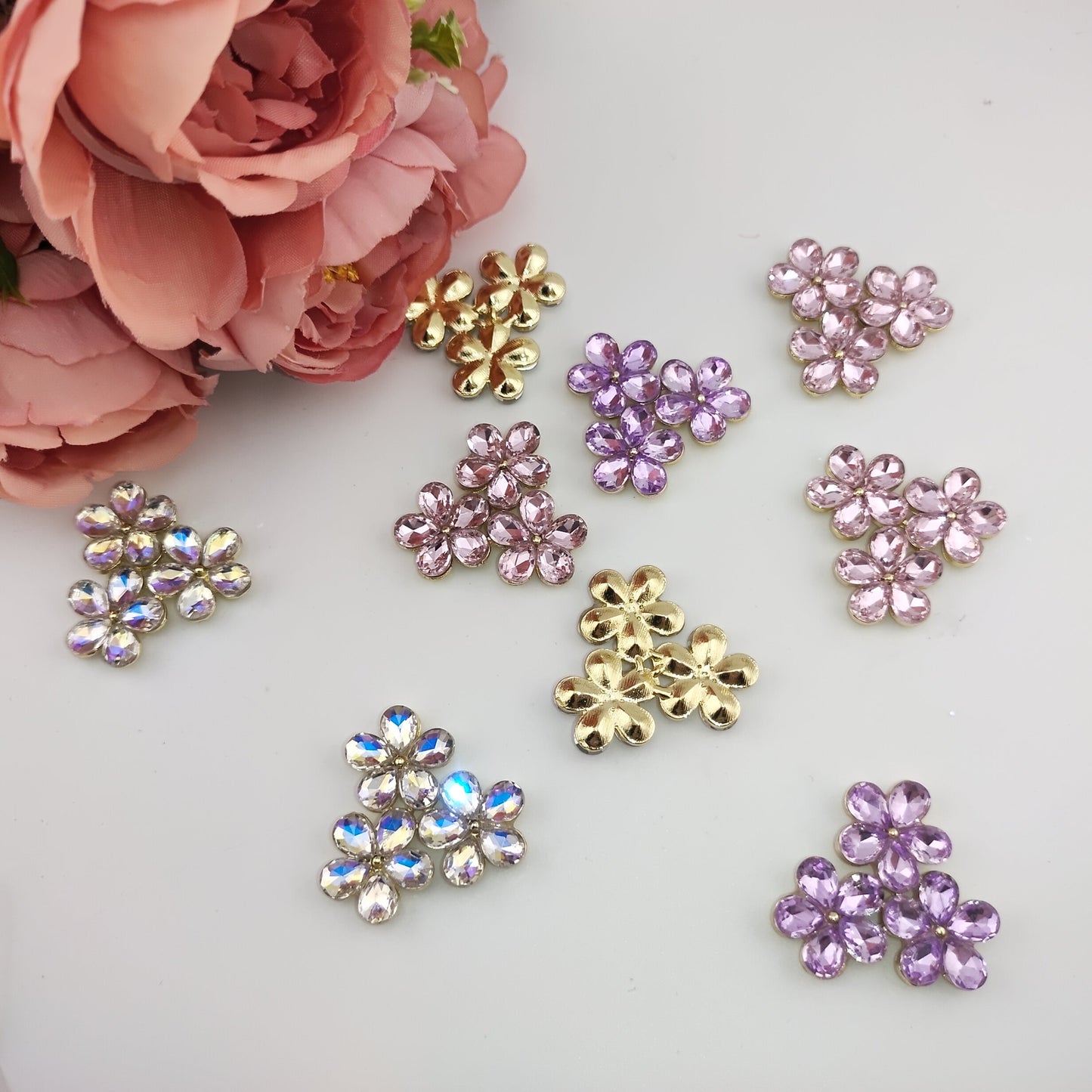 FS0653- 34mm Five - petal Flower (Small Flower) Alloy Patch 34mm