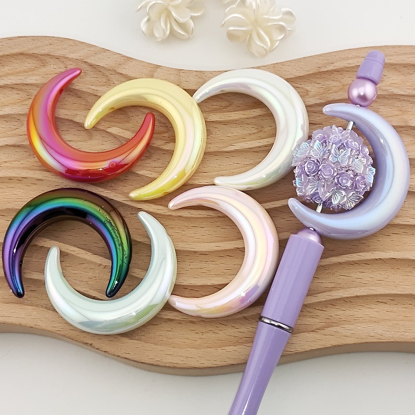 FS0992- 35×47mm Uv Solid Color 2 - Hole Moon Side - Hole Double - Hole