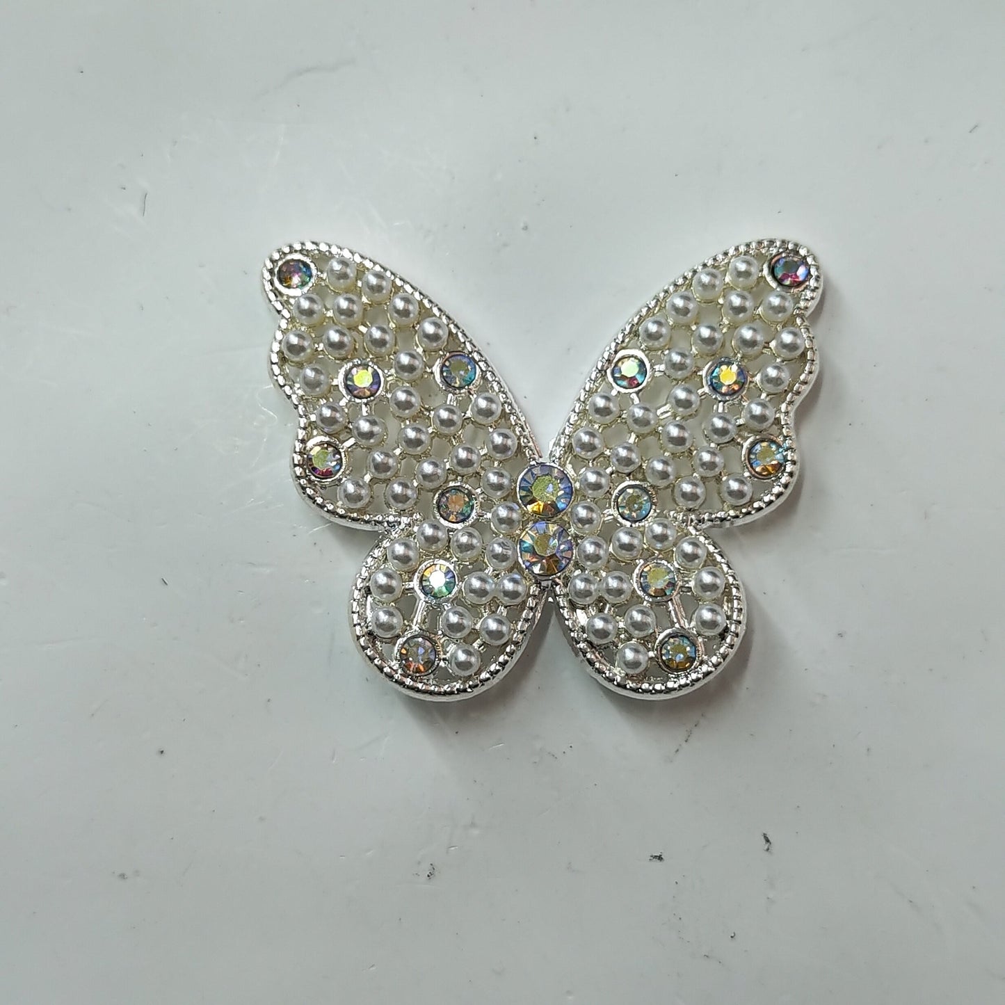 FS0310-33MM Diamonds and Pearls Butterfly Charms Accessories For Making Fancy Beads