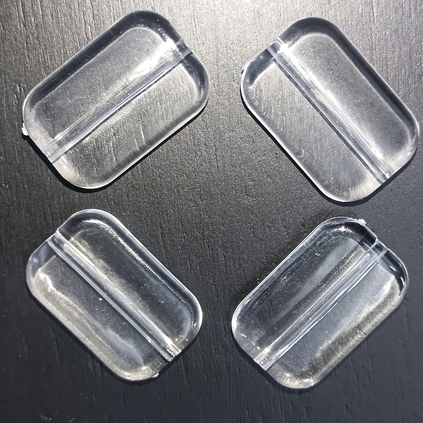 FS0831-22MM Rectangular Clear Based Beads pen toppers