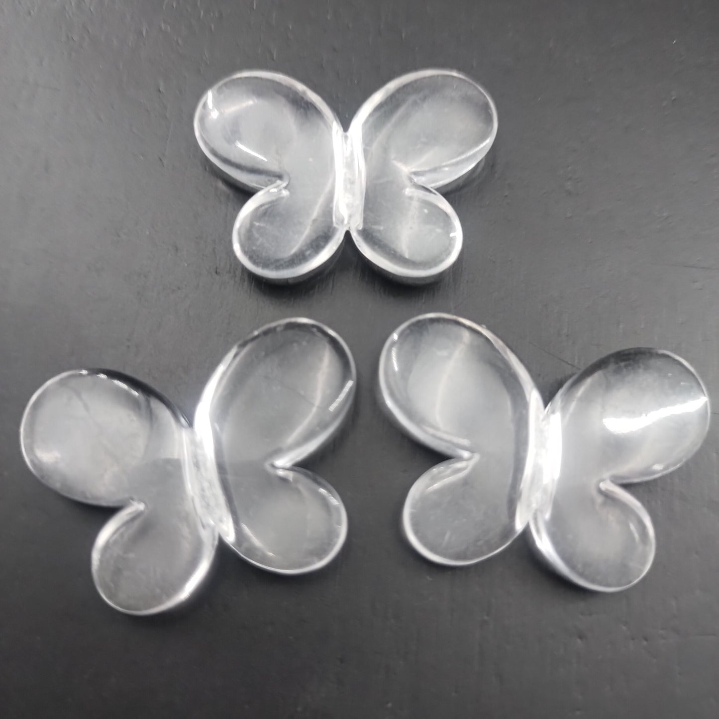 FS0383-21MM Little Butterfly Clear Based Acrylic Beads Fit For Beadable Pens