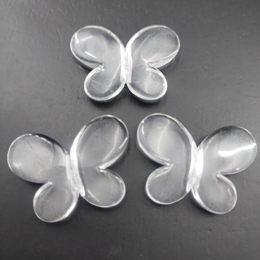 FS0383-21MM Little Butterfly Clear Based Acrylic Beads Fit For Beadable Pens