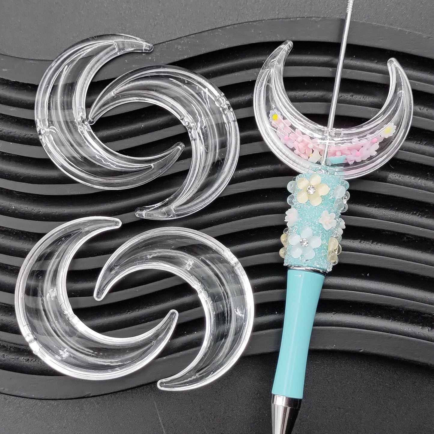 FS1288-42MM Moon Shakes Joy Acrylic Beads Fit For Beadable Pens