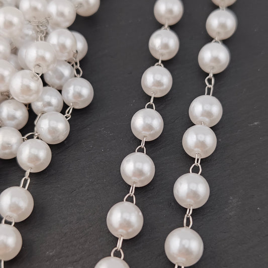 FS2087- 5 Meter 4mm 6mm 8mm Pearl Chain FS2087 FS2088 FS2089