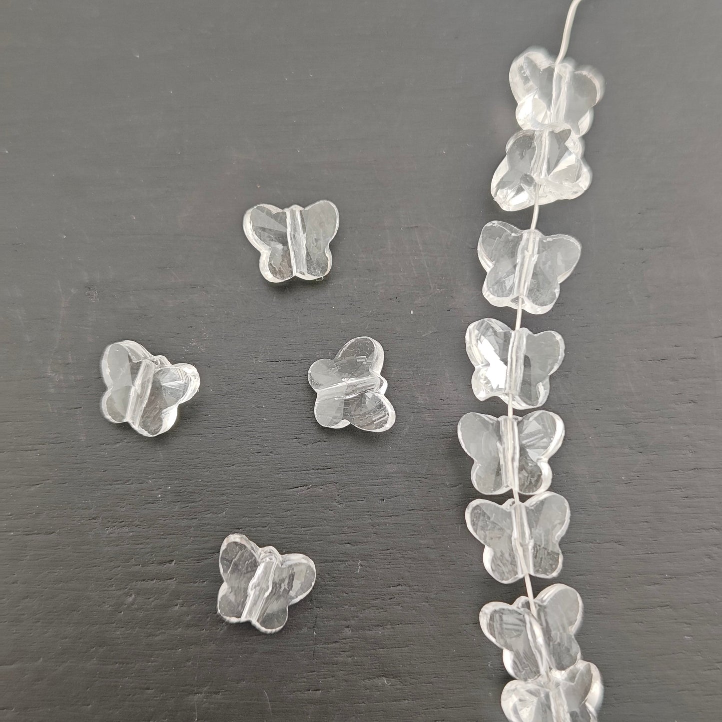 FS2805- About 98PCS/Strand 6*8mm Butterfly Crystal Glass Beads