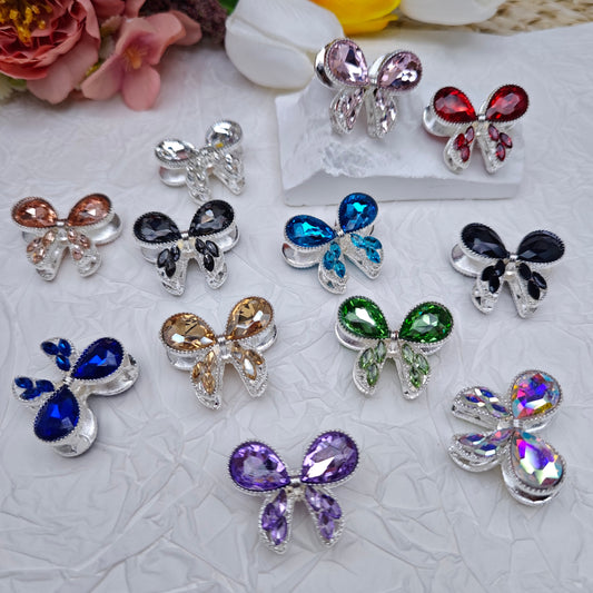 FS4517- 26*31mm Bows Crystal Diamonds Metal Beads Fit For Beadable Pens