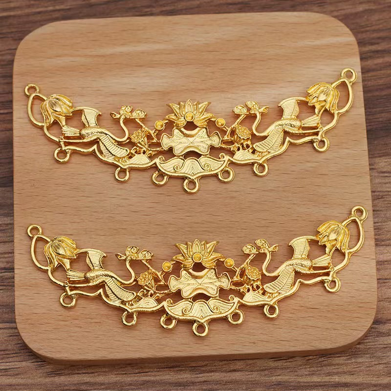 FS5159- 102*29mm Lotus Metal Charms Ancient-Style Lotus Hairpins And Hair Accessories