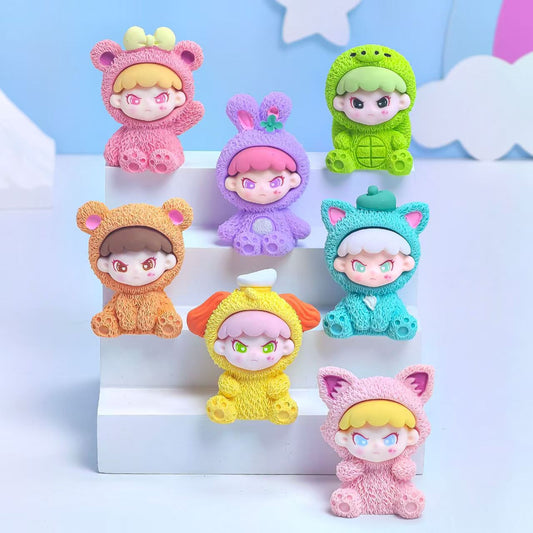 FS4989- 7 PCS/Set Big Cousin Animal Charms Figurine Ornaments