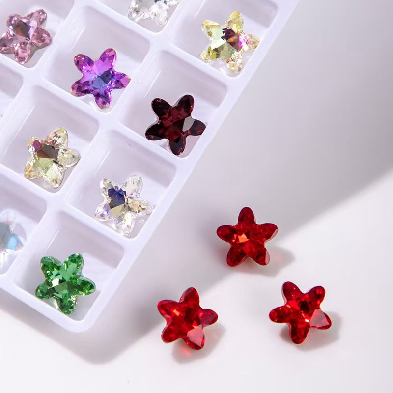 FS4730- 8mm Five - Pointed Star Pointed Bottom Crystal Diamonds