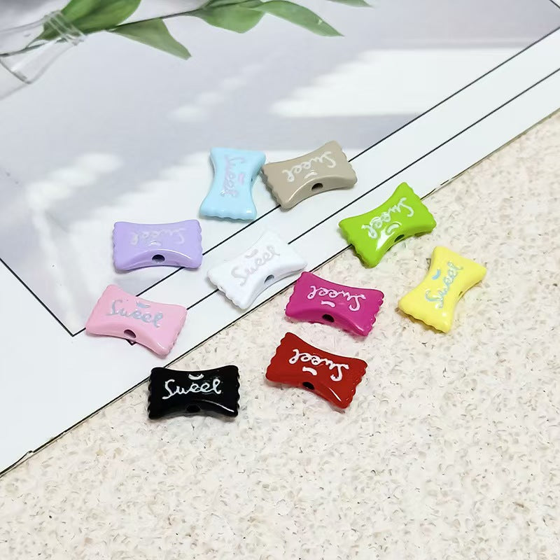 FS3732-7.5*12mm Small Sweet Candy Alloy Beads, Small Candies Alloy Beads