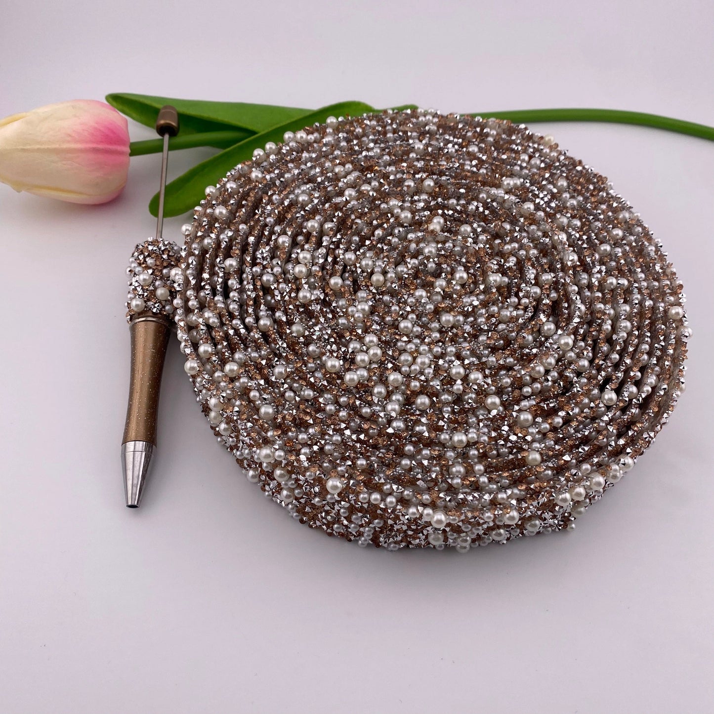 FS1636-2.7cm Width Diamonds with Pearl Pen Wraps