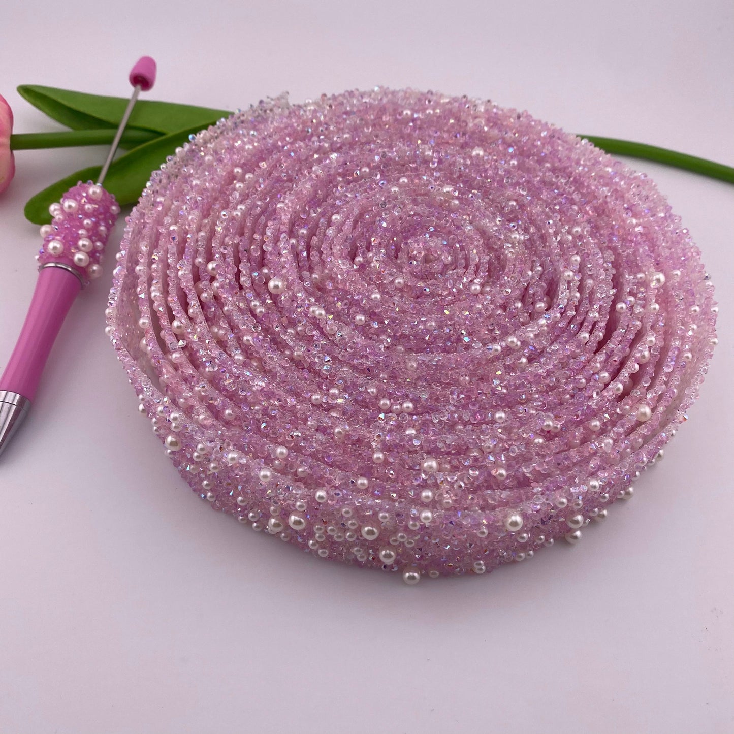 FS1636-2.7cm Width Diamonds with Pearl Pen Wraps