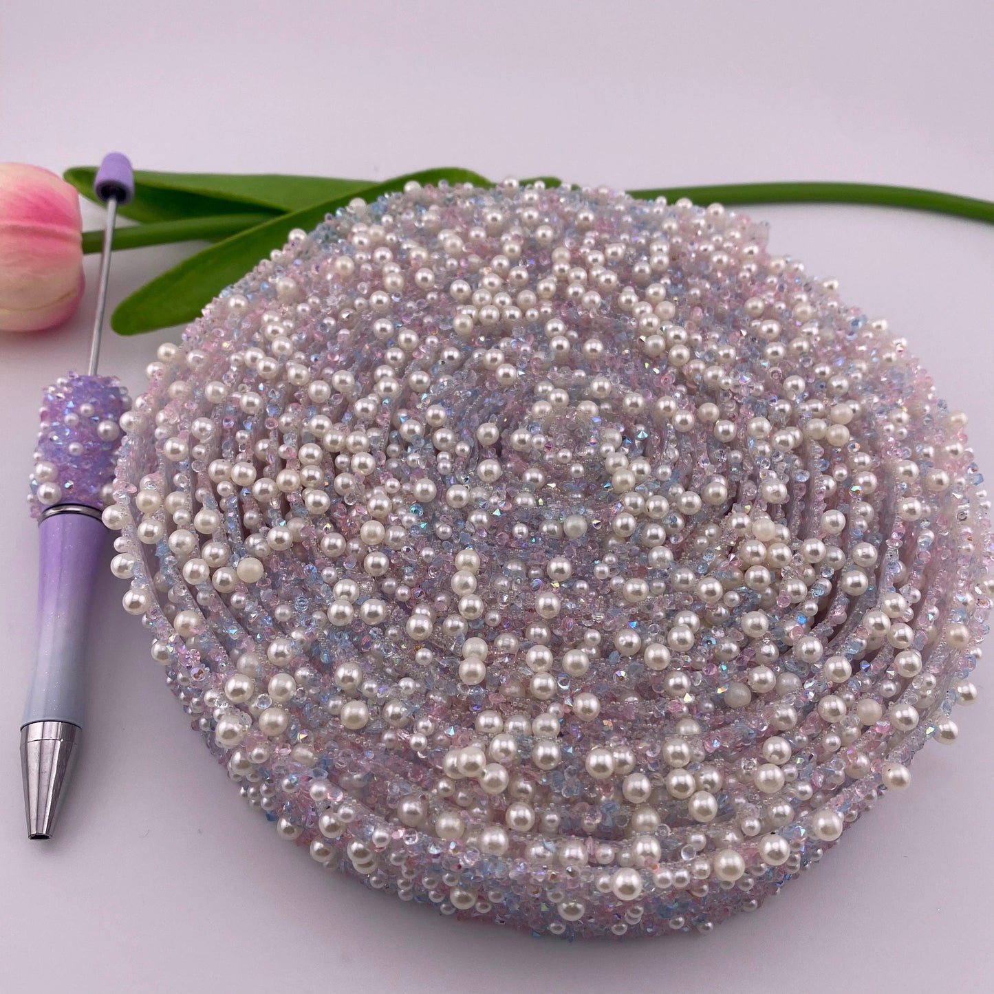 FS1636-2.7cm Width Diamonds with Pearl Pen Wraps