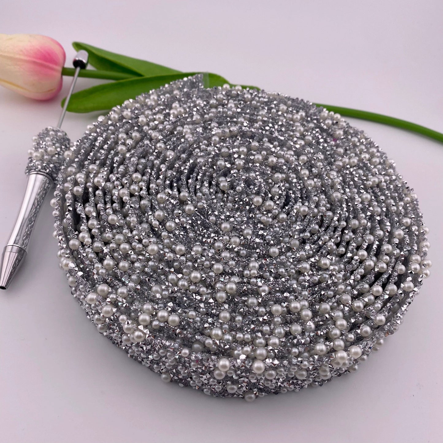 FS1636-2.7cm Width Diamonds with Pearl Pen Wraps