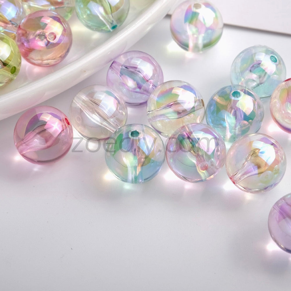 FS4635- 20mm Translucent Base Beads In Mixed Colors