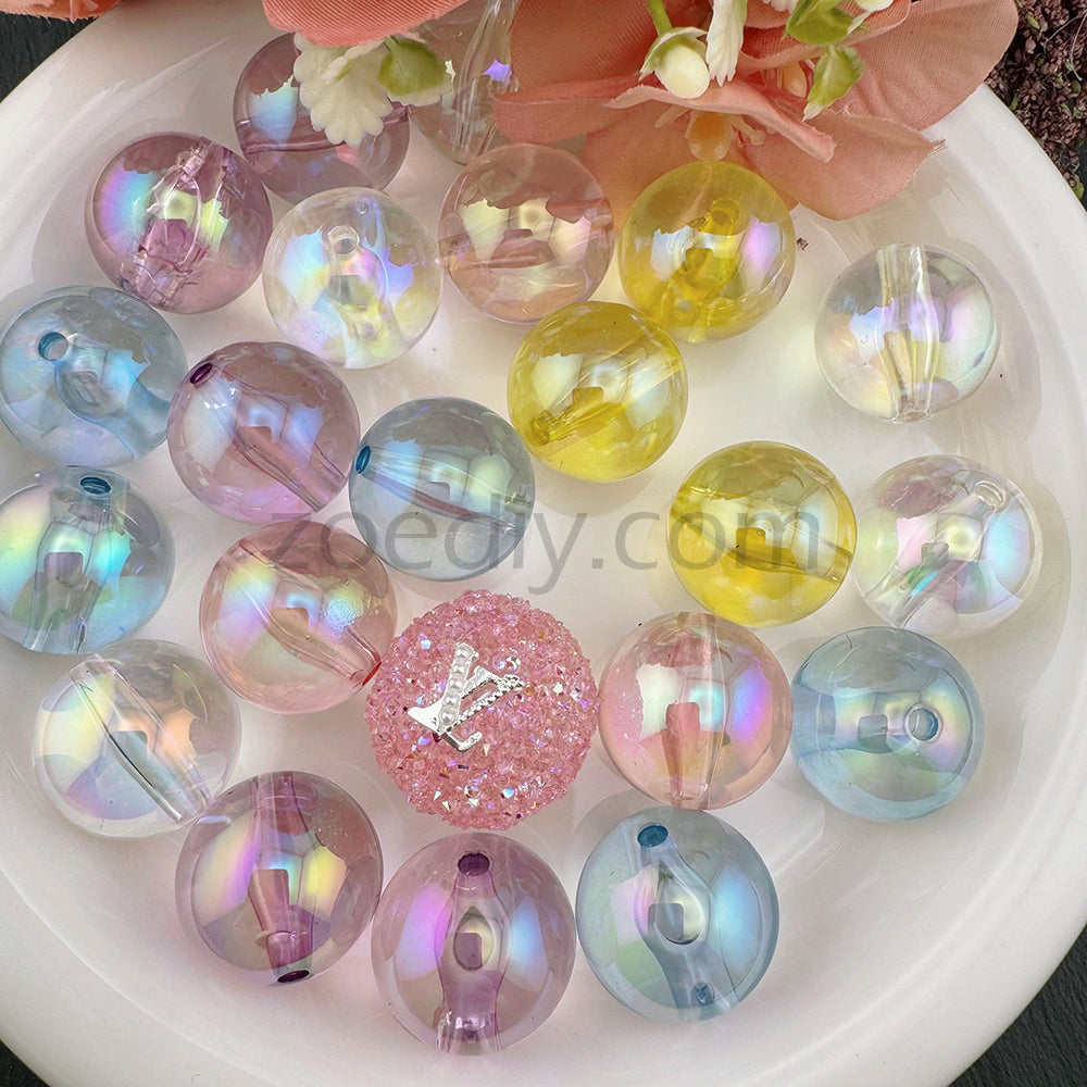 FS4635- 20mm Translucent Base Beads In Mixed Colors