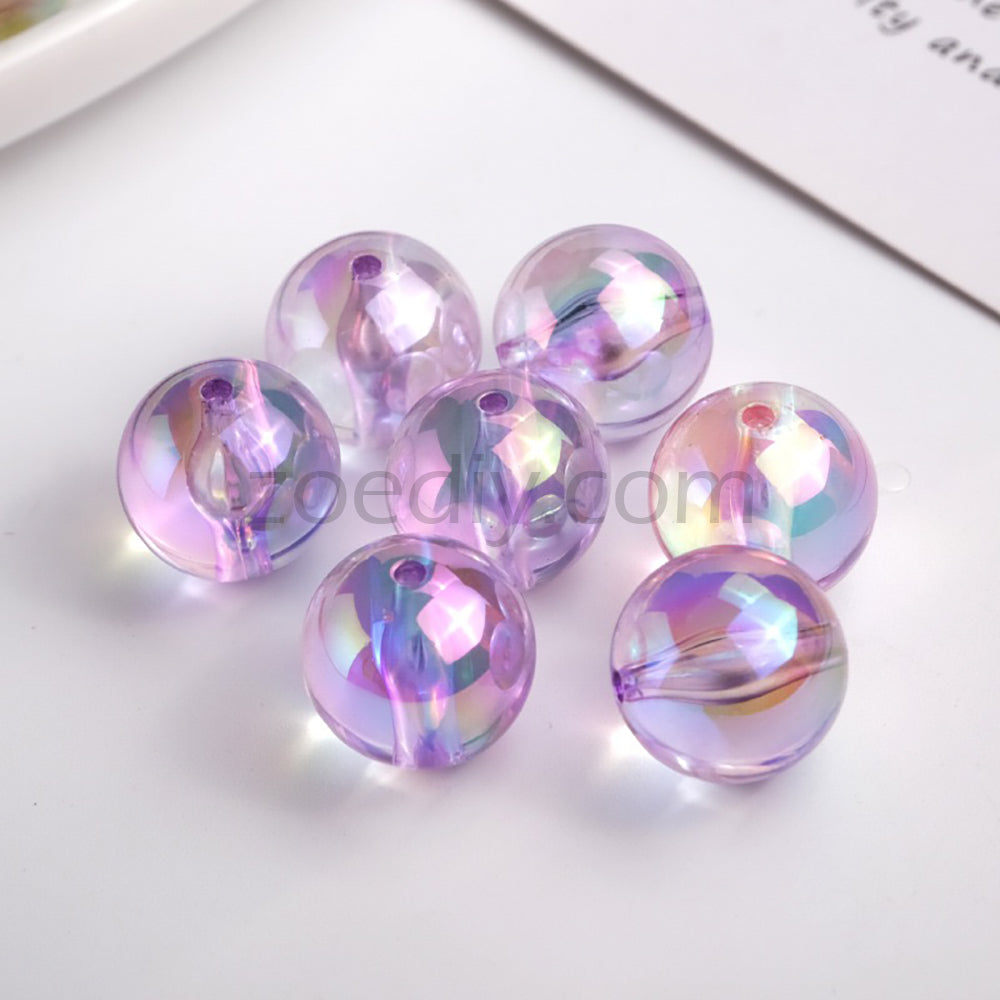 FS4635- 20mm Translucent Base Beads In Mixed Colors