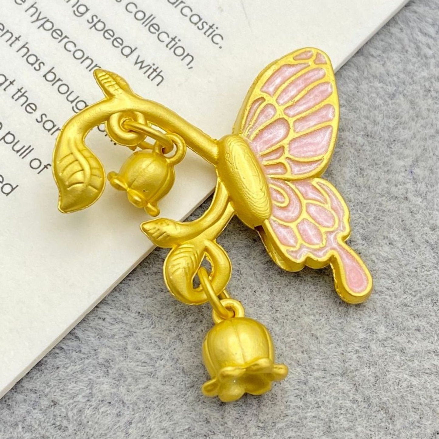 FS3090- Butterfly with Lily of the valley Alloy Beads for Making Keychain