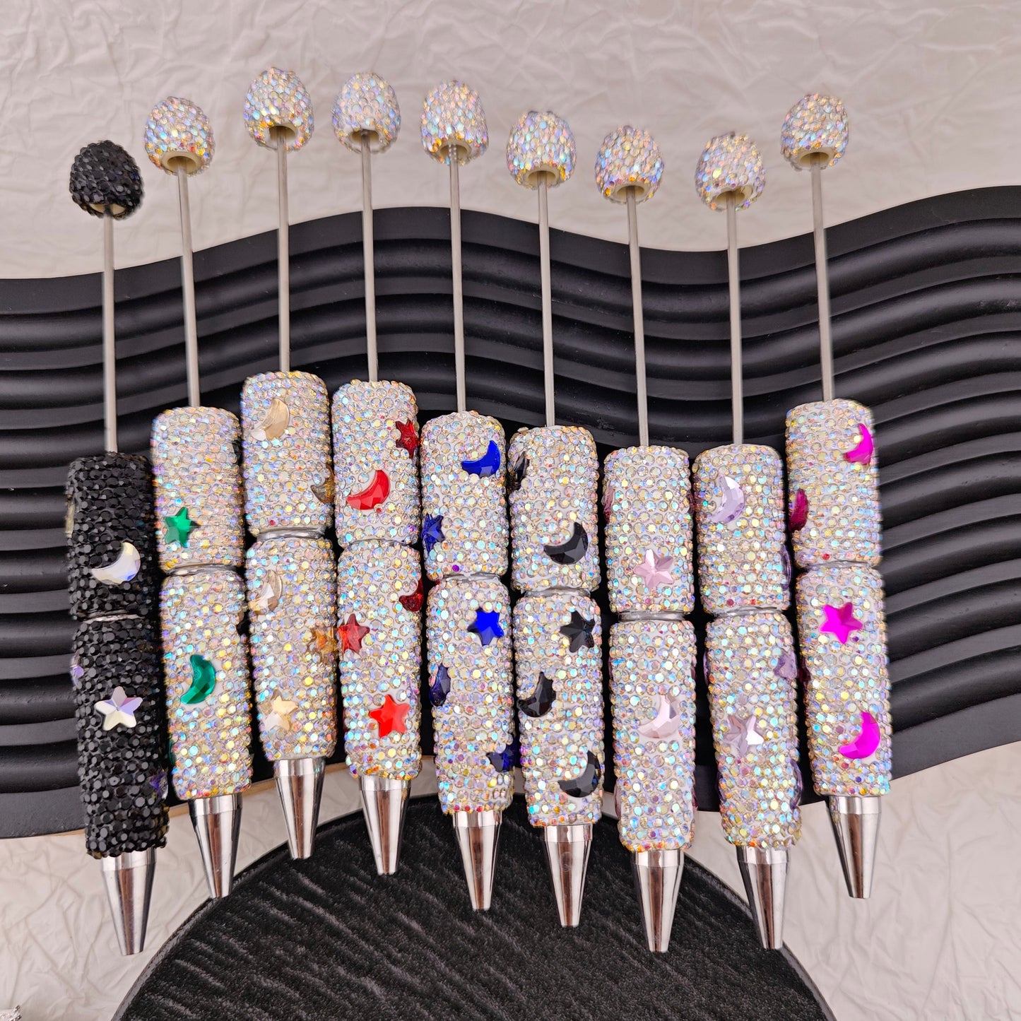 FS2878- Crystal Star and Moon Full Diamonds Fancy Pens