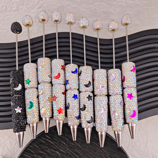 FS2878- Crystal Star and Moon Full Diamonds Fancy Pens