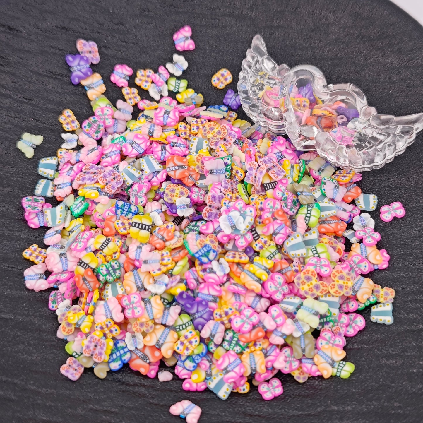 FS1612- 5*6mm Mixed Color Polymer Clay Colorful Butterfly