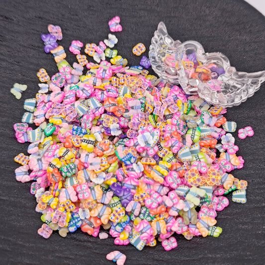 FS1612- 5*6mm Mixed Color Polymer Clay Colorful Butterfly