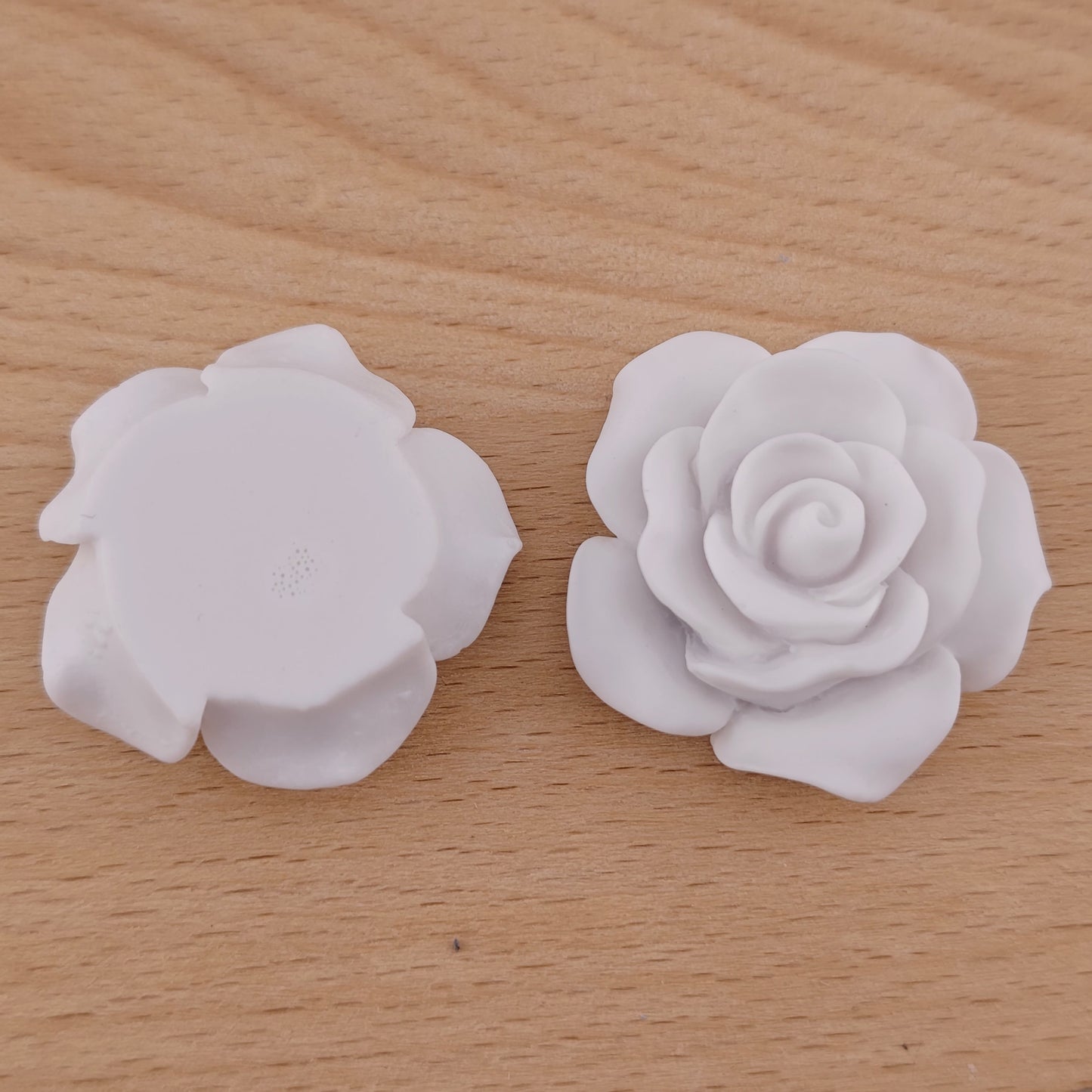 FS1567- 36mm Soild Color Glowing Rose Flower Resin Charms For Making Fancy Beads