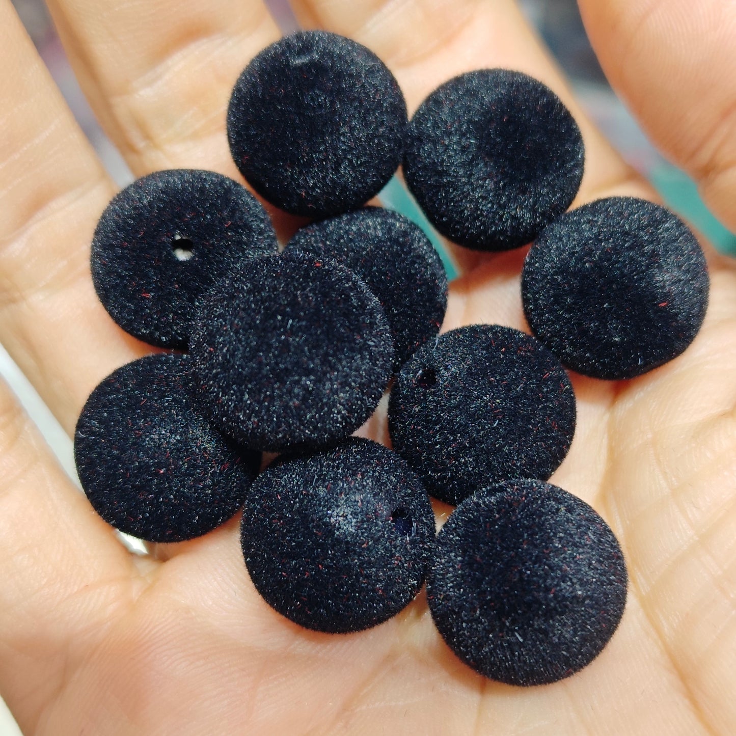 FS0051- 16mm Flocked Beads Fit For Beadable Pens