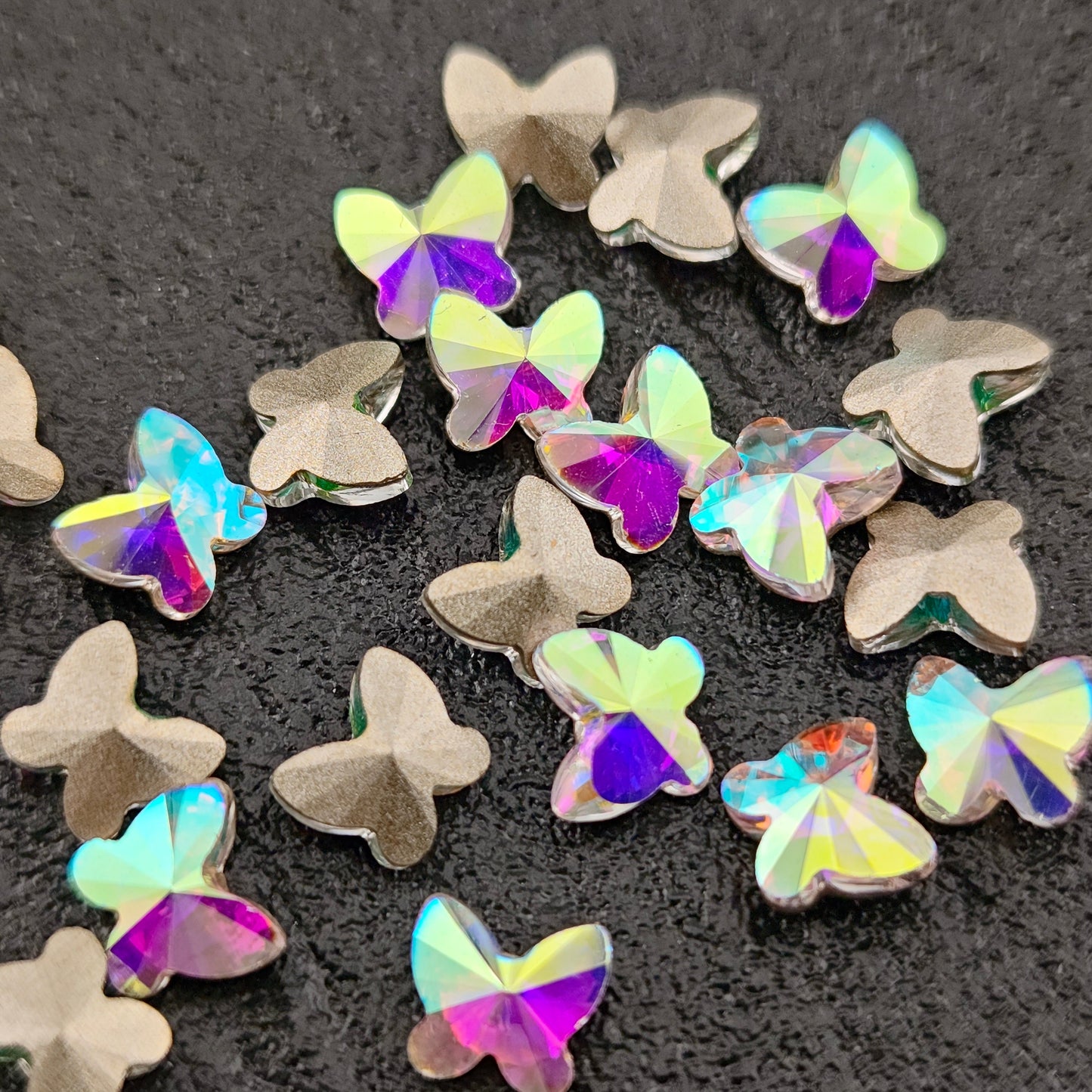 FS1380- 7*8mm Butterfly Pointed Bottom Crystal Diamonds For making fancy beads