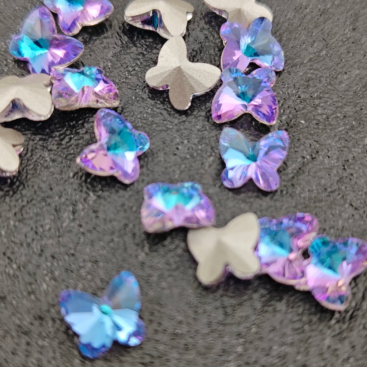 FS1380- 7*8mm Butterfly Pointed Bottom Crystal Diamonds For making fancy beads