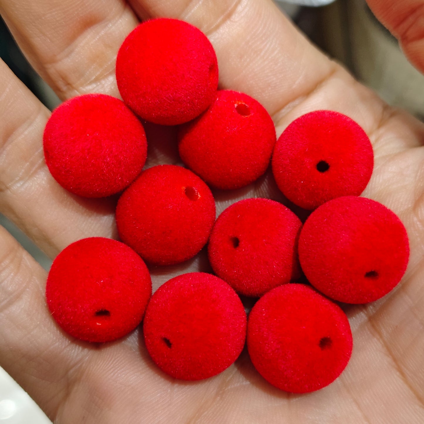 FS0051- 16mm Flocked Beads Fit For Beadable Pens