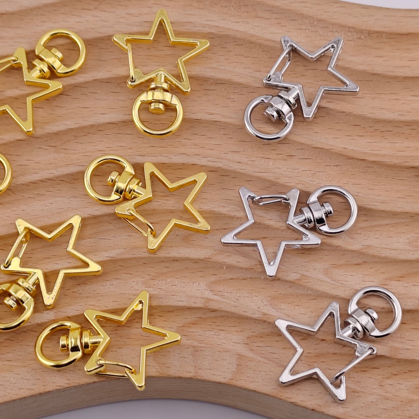 FS1572- 34*24mm Star Keychain Ring For Making KeyChain