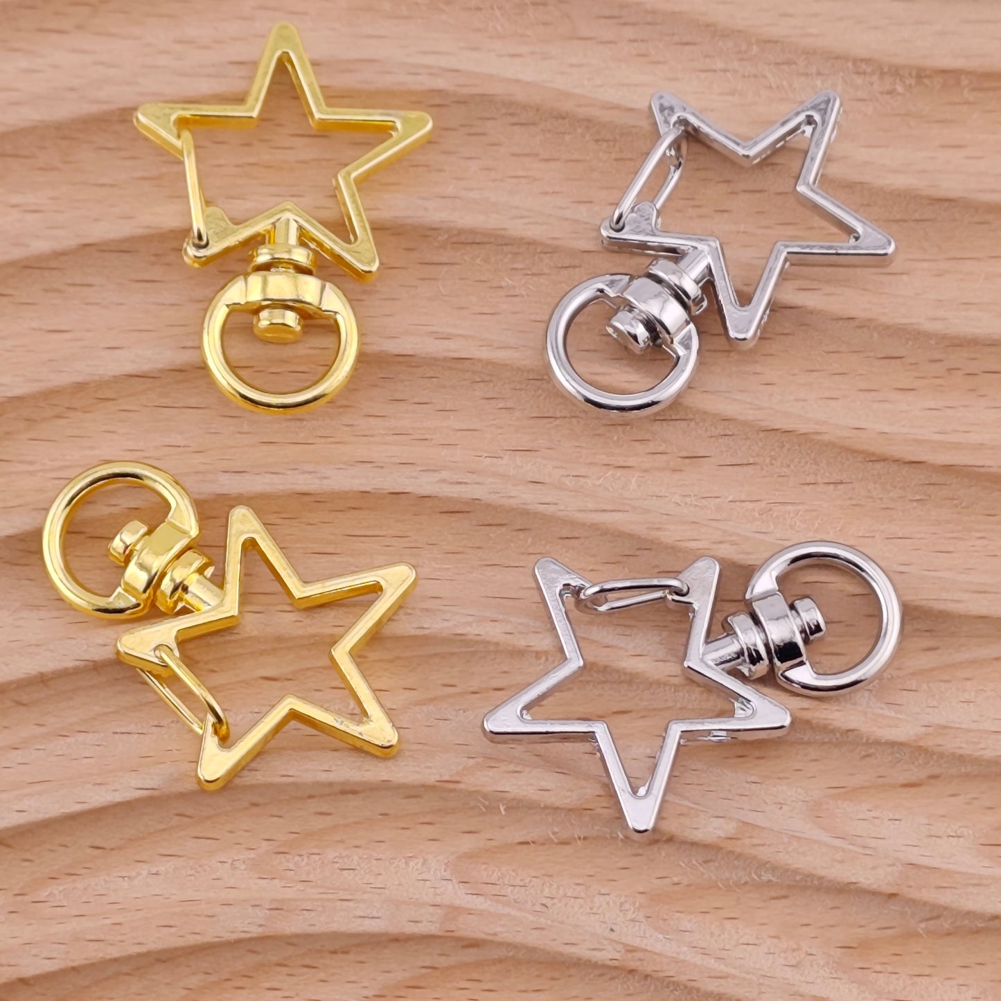 FS1572- 34*24mm Star Keychain Ring For Making KeyChain
