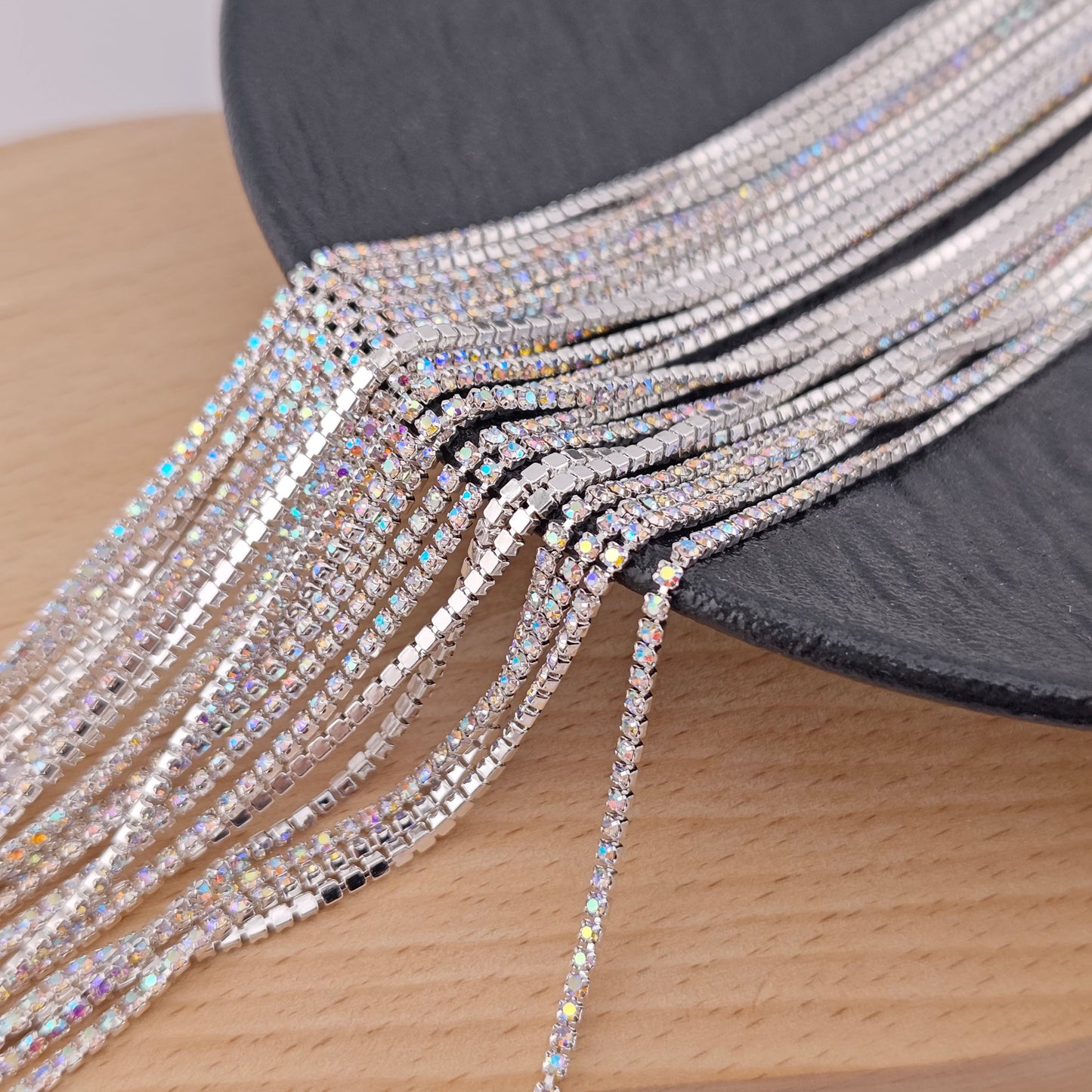 FS1674- 1.5mm Diamonds Chain For DIY Making Beads and making Fancy Pens
